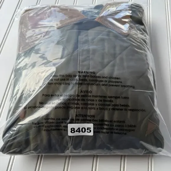 Ralph Lauren Olive Green Men’s Quilted Hunting jacket corduroy collar size L - Picture 8 of 12